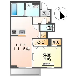 エフフォーリア【1階】の間取り