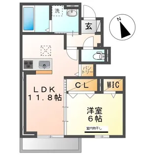 エフフォーリア【1階】の間取り
