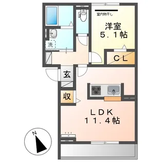 ルナⅦ【3階】の間取り