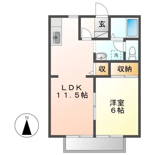 セレーノカーサ【1階】の間取り