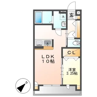 岡山県倉敷市連島町西之浦【アパート】の間取り