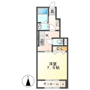 岡山県倉敷市宮前【アパート】の間取り