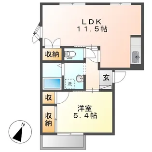 岡山県倉敷市福島【アパート】の間取り