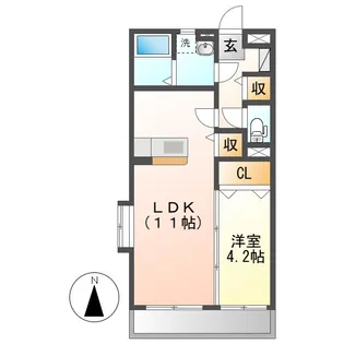 ブリリアント真壁【2階】の間取り
