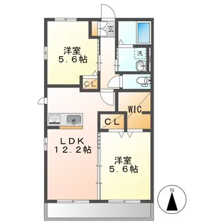 フローレンスⅢ【2階】の間取り