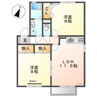 セジュールあい【1階】の間取り