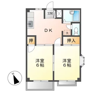 エーデルハイムエビス【2階】の間取り