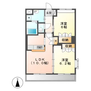 岡山県倉敷市東塚2丁目【マンション】の間取り