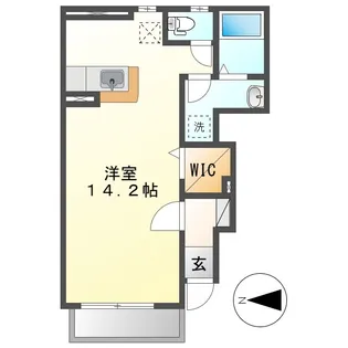 プリムヴェール【1階】の間取り