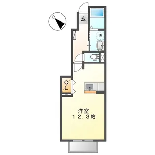 岡山県倉敷市八王寺町【アパート】の間取り