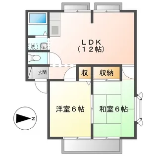 岡山県倉敷市広江6丁目【アパート】の間取り