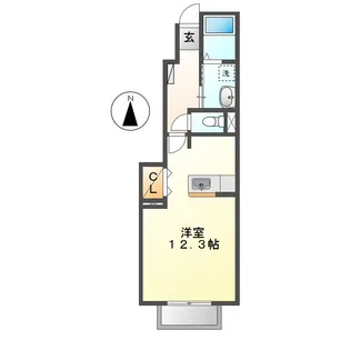 NOW LIFE B【102号室】の間取り