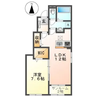 レジディア総社A【1階】の間取り