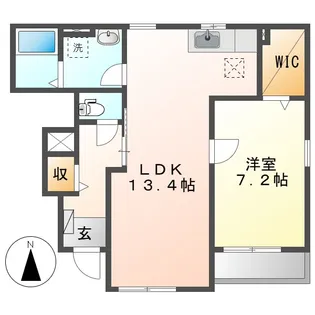 岡山県総社市西郡【アパート】の間取り