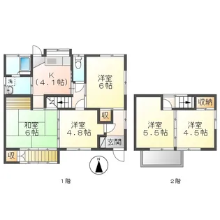 岡山県倉敷市平田【一戸建】の間取り
