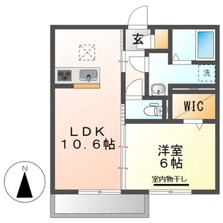 岡山県倉敷市大内【アパート】の間取り