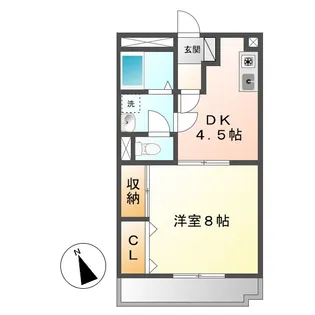 岡山県倉敷市宮前【マンション】の間取り
