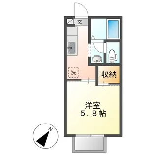 岡山県倉敷市新田【アパート】の間取り