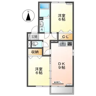 岡山県総社市溝口【アパート】の間取り