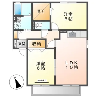 岡山県倉敷市大内【アパート】の間取り
