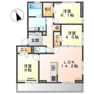 岡山県倉敷市日ノ出町2丁目【アパート】の間取り