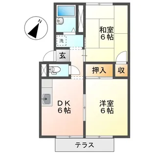 岡山県都窪郡早島町若宮【アパート】の間取り