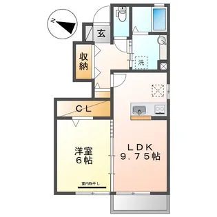 岡山県倉敷市中庄【アパート】の間取り
