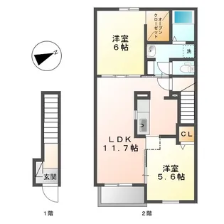 Happiness I【2階】の間取り