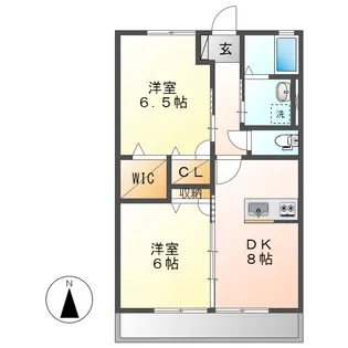 岡山県倉敷市上東【アパート】の間取り