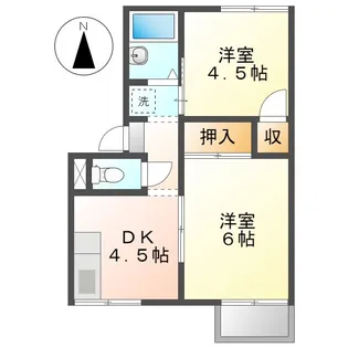 岡山県倉敷市宮前【アパート】の間取り