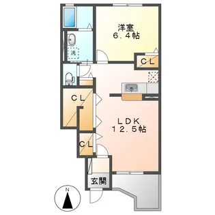 岡山県倉敷市東塚4丁目【アパート】の間取り