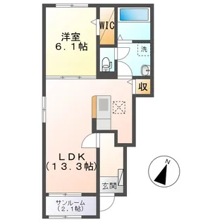 ラ・フィエルテ【1階】の間取り