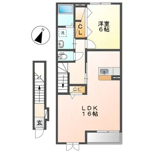 岡山県総社市門田【アパート】の間取り