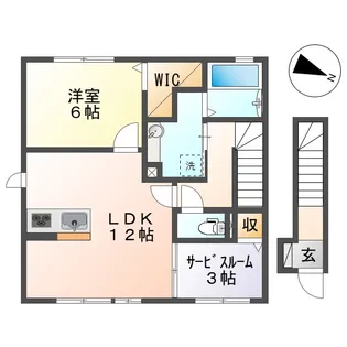 岡山県総社市真壁【アパート】の間取り