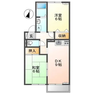 岡山県総社市真壁【アパート】の間取り