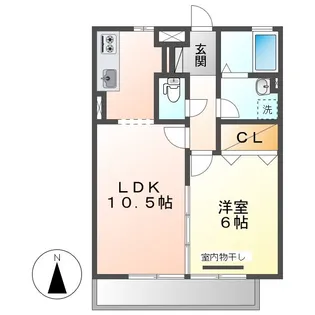 岡山県倉敷市水江【アパート】の間取り