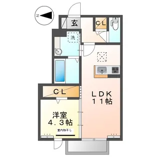 うぐいす館【1階】の間取り