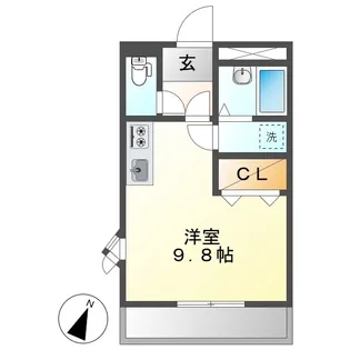 岡山県倉敷市老松町1丁目【アパート】の間取り