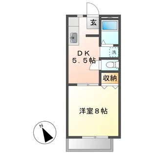 岡山県倉敷市児島味野4丁目【アパート】の間取り