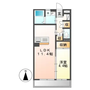岡山県総社市清音上中島【マンション】の間取り