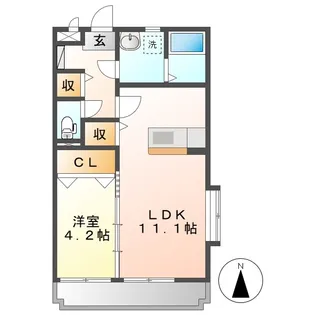 岡山県総社市真壁【マンション】の間取り