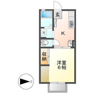 セジュール野山C【2階】の間取り