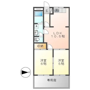 岡山県倉敷市川入【アパート】の間取り