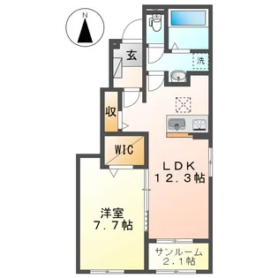 ロカ ブリリアントA【1階】の間取り