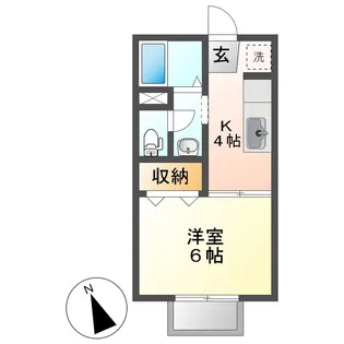 岡山県倉敷市神田2丁目【アパート】の間取り