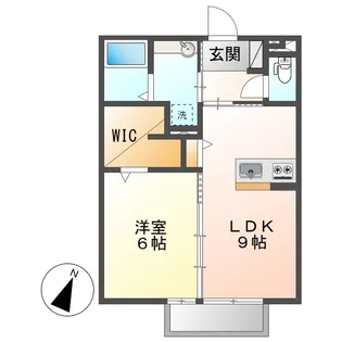岡山県倉敷市西岡【アパート】の間取り