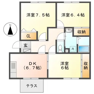岡山県倉敷市茶屋町【マンション】の間取り