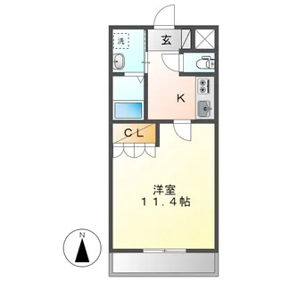岡山県総社市溝口【アパート】の間取り