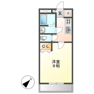 岡山県倉敷市羽島【アパート】の間取り