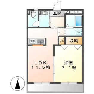 岡山県倉敷市羽島【マンション】の間取り